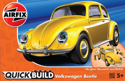 Airfix Quick Build Plastic Kit Volkswagen Beetle Yellow - J6023