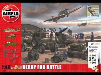 Airfix 148 Scale Plastic Kit Battle Of Britain Ready For Battle Gift Set - A50172