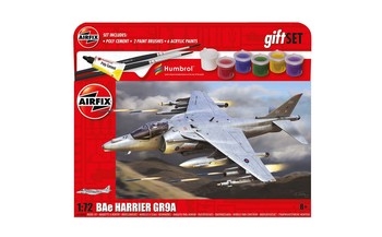 Airfix 172 Scale Plastic Kit BAE Harrier GR9A Hanging Starter Gift Set - A55300A