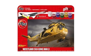 Airfix 172 Scale Plastic Kit Westland Sea King HAR3 Helicopter Hanging Starter Gift Set - A55307B