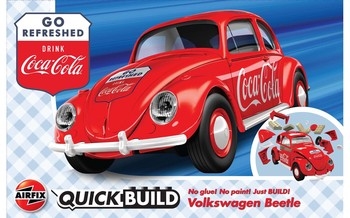 Airfix Quick Build Plastic Kit Coca-Cola Volkswagen Beetle - J6048