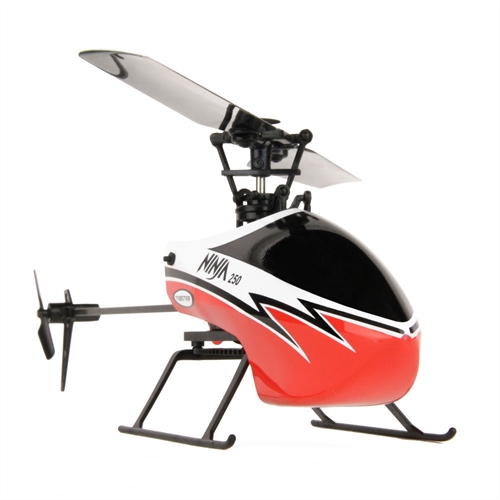 Ninja 250 Helicopter with Co-Pilot Assist 6-Axis Stabilisation and Altitude Hold Red