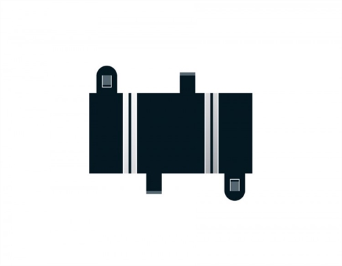 Scalextric Short Straights 78mm Pair - C8236