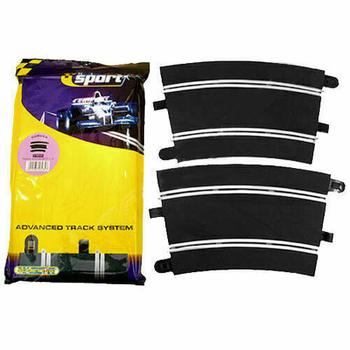 Scalextric Slot Car 132 Radius 4 Corner Curves 2pcs - C8235