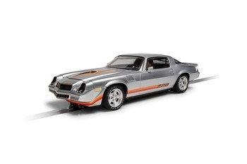 Scalextric Chevrolet Camaro Z28 Slot Car - Silver - C4227